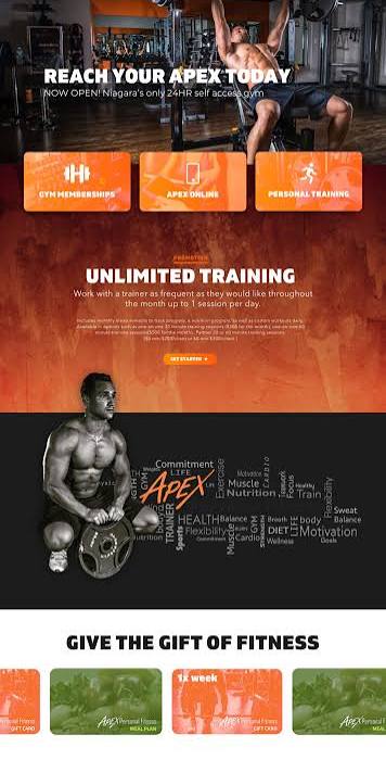 Apex Fitness Website